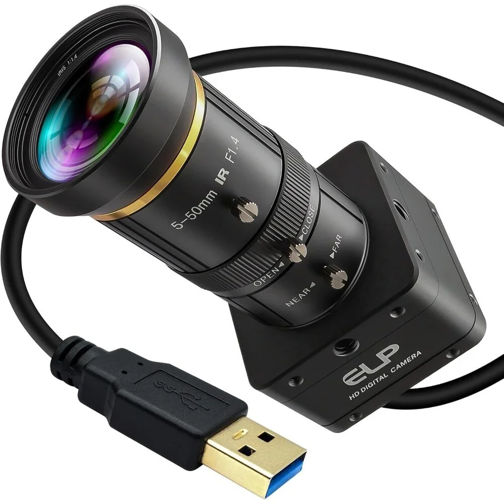 Global Shutter USB3.0 Camera,60fps High Speed,5MP 2592x1944 HD,10X 5-50mm Manual